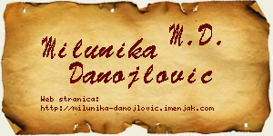Milunika Danojlović vizit kartica